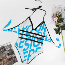 Cargar imagen en el visor de la galería, Bañador / Traje de baño Talla Grande de Una Pieza de estilo halter para Mujer YS20001 Personalizado con Foto Logo Patrón Texto (Impresión Completa de una imagen)