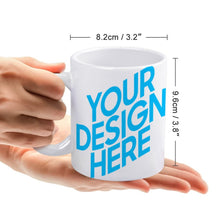 Cargar imagen en el visor de la galería, JJ0504000 Mug Blanco Taza con Impresión a Doble Cara de Diseño Personalizado Personalizada con Foto, Texto o Logo