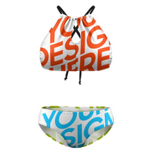 Cargar imagen en el visor de la galería, Bikini / Traje de baño Talla Grande estilo halter de tirantes de mujer BK2040 Personalizado con impresión completa de múltiples imágenes con Foto Logo Patrón Texto