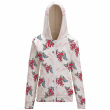 Cargar imagen en el visor de la galería, Sudadera con Capucha de Felpa con Cremallera Chaqueta Gruesa Manga Larga con Forro Polar para mujer BH1 Personalizada con Impresión Completa de una imagen con Foto Logo Patrón Texto