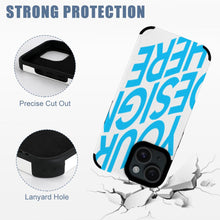 Cargar imagen en el visor de la galería, Funda de piel de fibra para iPhone 15 / 15 Plus / 15 Pro / 15 Pro Max personalizado con patrón foto texto