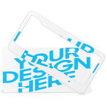 Cargar imagen en el visor de la galería, Marco de placa de matrícula (cuatro orificios redondos + combinación de placa de matrícula) QC1101016 Personalizado Personalizada con Foto, Texto o Logo