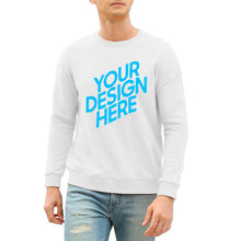 Cargar imagen en el visor de la galería, Sudadera suelto casual con cuello redondo y hombros caídos 100% algodón para hombres A-071 FS0816096 Personalizada con Foto, Texto o Logo