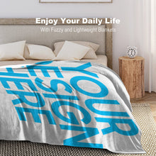 Cargar imagen en el visor de la galería, Manta para Cama y Sofá con Diseño Personalizado de Tus Fotos o Nombres Online