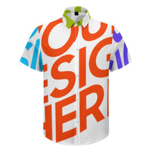 Cargar imagen en el visor de la galería, Camisa clásica botones de manga corta para hombre 3M37 Personalizada con Impresión Completa de múltiples imágenes con Foto Logo Patrón Texto