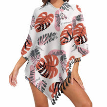 Cargar imagen en el visor de la galería, Poncho / Capa de punto versátil con flecos para mujer MY07 Personalizado con Impresión Completa de una imagen con Foto Logo Patrón Texto