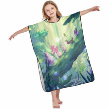 Cargar imagen en el visor de la galería, Poncho Toalla de Playa Grande Suave para Niños Niñas NT158 Personalizada con Impresión Completa con Foto Logo Patrón Texto