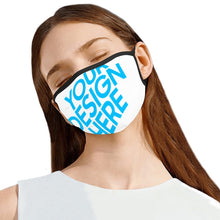 Cargar imagen en el visor de la galería, Máscara Mascarilla de Una Pieza con Filtro de Poliéster con Diseño Personalizado de Tus Patrones o Textos