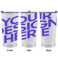 Cargar imagen en el visor de la galería, Taza de café para coche con tapa y pajita en acero inoxidable 304 personalizado con patrón foto texto