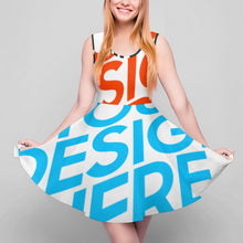 Cargar imagen en el visor de la galería, Vestido Volantes Grandes sin Mangas Cuello Redondo para mujer TQ NZ2202050 Personalizado de múltiples imágenes con impresión completa con Foto Logo Patrón Texto