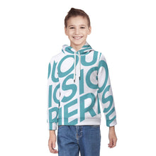 Cargar imagen en el visor de la galería, Sudadera Clásica Casual con capucha Impresión Centrada Completa para Unisex Niños Chicos Adolescentes FS0816039 Personalizada de una imagen con Foto Logo Patrón Texto