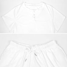 Cargar imagen en el visor de la galería, Conjunto Traje casual de pijama de dos piezas ropa de casa de manga corta Top Pantalones cortos para mujer UTZ Personalizado con Impresión Completa de una imagen con Foto Logo Patrón Texto