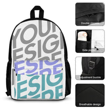 Cargar imagen en el visor de la galería, Mochila Escolar / Mochila Unisex Grande Capacidad para Adultos Niños Estudiantes XB0604116 Personalizada Impresion Completa de Múltiples Imágenes con Foto Logo Patrón Texto