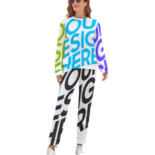 Cargar imagen en el visor de la galería, Traje de sudadera clásico casual de moda para mujer CT20 Personalizado con Impresión Completa de múltiples imágenes con Foto Logo Patrón Texto