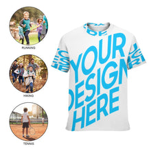 Cargar imagen en el visor de la galería, Camiseta manga corta con estampado para niños adolescentes FS0803092 Personalizada con Impresión Completa con Foto Logo Patrón Texto