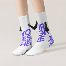 Cargar imagen en el visor de la galería, Bonitos calcetines de mano para mujer y hombre personalizado con patrón foto texto