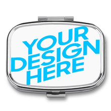 Cargar imagen en el visor de la galería, Pastillero Cuadrado Metalico Portátil JJ0521162 Personalizado Impresión con Foto Logo Patrón Texto Imágen