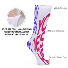 Cargar imagen en el visor de la galería, Calcetines largos y gruesos medias de mujeres y hombres personalizados con patrón foto texto (impresión de imágenes múltiples)