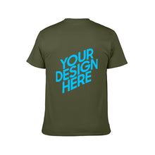 Cargar imagen en el visor de la galería, Camiseta Manga Corta Cuello Redonda Para Hombre De Algodón FS0803019 Personalizada con Impresión Trasera con Foto Logo Patrón Texto