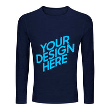 Cargar imagen en el visor de la galería, Camiseta Larga Algodón Puro con Cuello Redondo Multicolor para Hombre FS0803034 Personalizada con Impresión Completa de una imagen con Foto Logo Patrón Texto