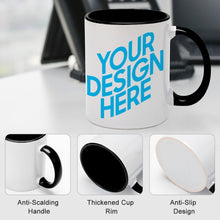 Cargar imagen en el visor de la galería, Taza de Cerámica Asa y Interior de Color Cambiado JJ0504002 Personalizada con Foto Logo Patrón Texto