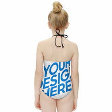 Cargar imagen en el visor de la galería, Traje de baño de una pieza para niña NT017 personalizado con patrón foto texto (impresión de imágenes múltiples)
