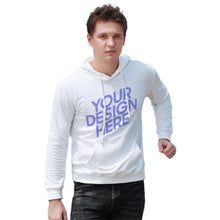 Cargar imagen en el visor de la galería, Sudadera de Algodón con capucha con Bolsillo Canguro Casual Clásica de hombre FS0816008 Personalizada con Impresión Delantera de una imagen con Foto Logo Patrón Texto