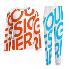 Cargar imagen en el visor de la galería, Conjunto de pijama suave con estampado para hombre ITZ Personalizado con Impresión Completa de una imagen con Foto Logo Patrón Texto