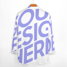 Cargar imagen en el visor de la galería, Camisa Casual Moderna de Manga Larga con Solapa y Bolsillo para Hombre AY007 Personalizada con Impresión Completa de Una Imagen con Foto Logo Patrón Texto