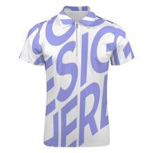 Cargar imagen en el visor de la galería, POLOS de manga corta con cremallera para hombre B470 Personalizados con Impresión Completa de con Foto Logo Patrón Texto