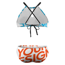 Cargar imagen en el visor de la galería, Bikini / Traje de baño Talla Grande estilo halter de tirantes de mujer BK2040 Personalizado con impresión completa de una imagen con Foto Logo Patrón Texto