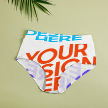 Cargar imagen en el visor de la galería, Braga de cintura alta de moda con estampado para mujer NZ052 personalizada con Impresión Completa de múltiples imágenes con Foto Logo Patrón Texto