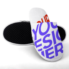 Cargar imagen en el visor de la galería, Pantuflas acogedoras de algodón para el hogar con estampado completo para mujer Personalizada con Impresión Completa con Foto Logo Patrón Texto