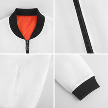 Cargar imagen en el visor de la galería, Chaqueta bomber clásica para hombre Abrigo con estampado completo BMJ personalizado con patrón foto texto (impresión de imagen única)