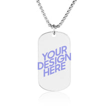 Cargar imagen en el visor de la galería, Collar Conmemorativo / Colgante de Placa Identificación para Mujer Hombre SS1401117 Grabado Personalizado con Texto Nombre