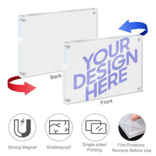 Cargar imagen en el visor de la galería, Marco de Fotos Magnético Acrílico Marco Transparente Doble Cara GY0903955 Personalizado con Foto Logo Patrón Texto