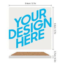 Cargar imagen en el visor de la galería, JJ0520028 Posavasos Cuadrado de Cerámica con Impresión Directa UV Personalizado Personalizada con Foto, Texto o Logo