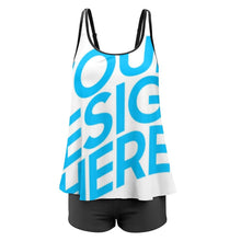 Cargar imagen en el visor de la galería, Tankini / Traje de Baño Sexy de Dos Piezas para Mujeres QZ6072 Personalizado con Impresión Completa de múltiples imágenes con Foto Logo Patrón Texto