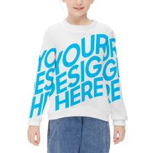 Cargar imagen en el visor de la galería, Jersey Suelto Suéter Holgado Cuello Redondo para Niña Chica MY03 Personalizado con Impresión Completa con Foto Logo Patrón Texto