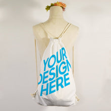 Cargar imagen en el visor de la galería, Mochila con Cordones de Lienzo con Diseño Personalizado de Tus Imágenes o Textos