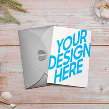 Cargar imagen en el visor de la galería, Versión vertical tarjeta de felicitación tarjeta postal tarjeta foto personalizada con logotipo texto patrón fotos