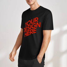 Cargar imagen en el visor de la galería, Camiseta 100% algodón orgánico estampada en el frente personalizado con patrón foto texto