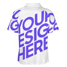 Cargar imagen en el visor de la galería, Polo camiseta deportiva de manga corta con cremallera hombre LTPL20 personalizado con photo patrón foto texto (impresión de imagen única)
