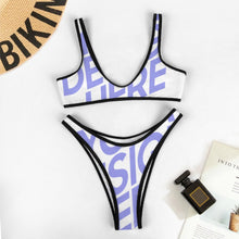 Cargar imagen en el visor de la galería, Bikini Conjunto Traje de Baño Sexy Suave Verano Playa de 2 piezas para mujer S99D54 Personalizado con Impresión Completa de una imagen con Foto Logo Patrón Texto