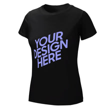 Cargar imagen en el visor de la galería, Camiseta de Algodón Manga Corta para Mujer FS0803011 Personalizada con Impresión Delantera y Trasera con Foto Logo Patrón Texto