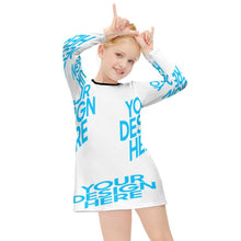 Cargar imagen en el visor de la galería, ET015 Vestido de Manga larga para Niña con Diseño Personalizado Personalizada de Tus Imágenes o Textos