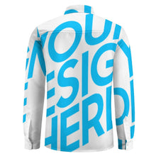 Cargar imagen en el visor de la galería, Camisa de manga larga para hombre con estampado de una sola imagen de gran tamaño LS personalizada con diseño de logotipo texto patrón fotos e impresión usted mismo