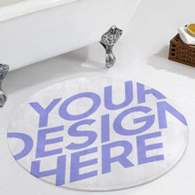 Cargar imagen en el visor de la galería, Alfombra / Felpudo Redondo de Terciopelo Coral para Hogar Oficina Dormitorio Personalizada con Foto Logo Patrón Texto (impresión completa de una imagen)