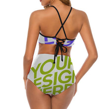 Cargar imagen en el visor de la galería, Bandeau Bikini con cintura alta para mujer BK2085 Personalizado con Impresión Completa con Foto Logo Patrón Texto
