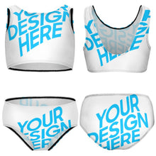 Cargar imagen en el visor de la galería, Bikini / Bañador de dos Piezas con Estampado para Niñas NT013 Personalizado con Impresión Completa con Foto Logo Patrón Texto